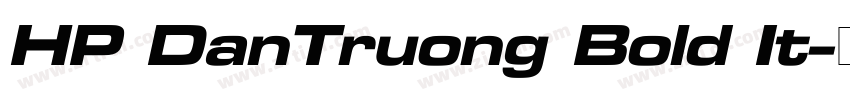 HP DanTruong Bold It字体转换